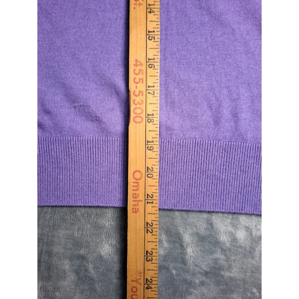Banana Republic Luxury‎ Blend VNeck Sweater Mens Lg Purple Silk Cashmere/Cotton